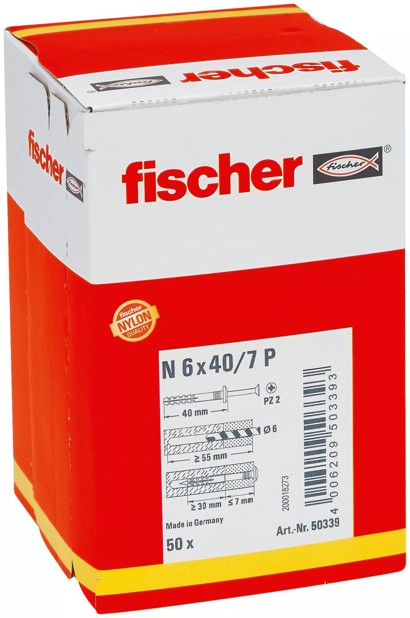 Fischer Гвоздевой дюбель N 6 x 40/7 P (50) (фото 9)