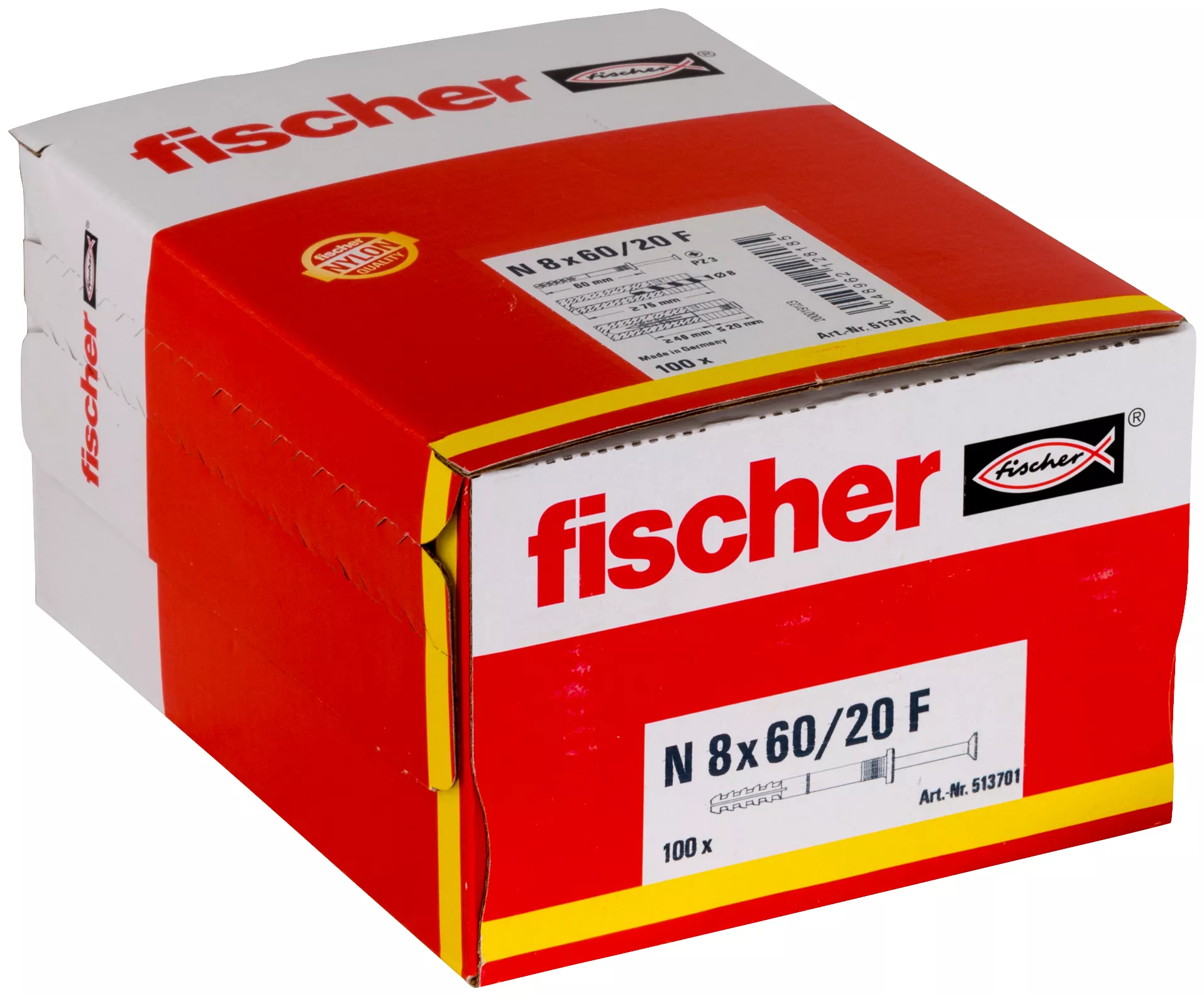 Fischer Гвоздевой дюбель N 8 x 60/20 F (100) (фото 11)