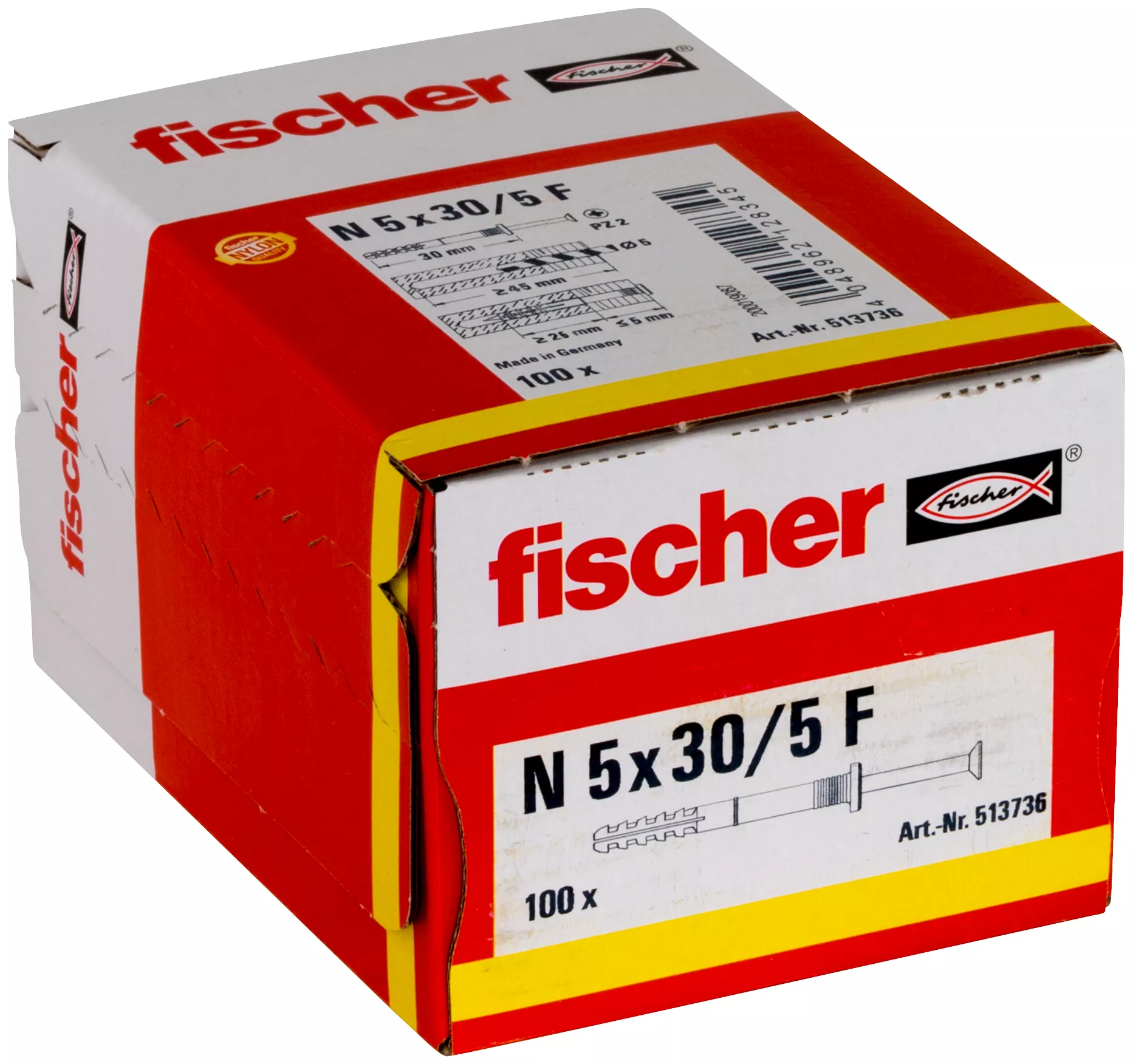 Fischer Гвоздевой дюбель N 5 x 30/5 F (100) (фото 11)
