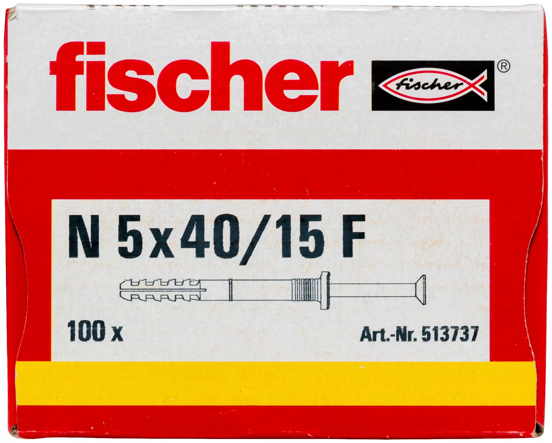 Fischer Гвоздевой дюбель N 5 x 40/15 F (100) (фото 13)