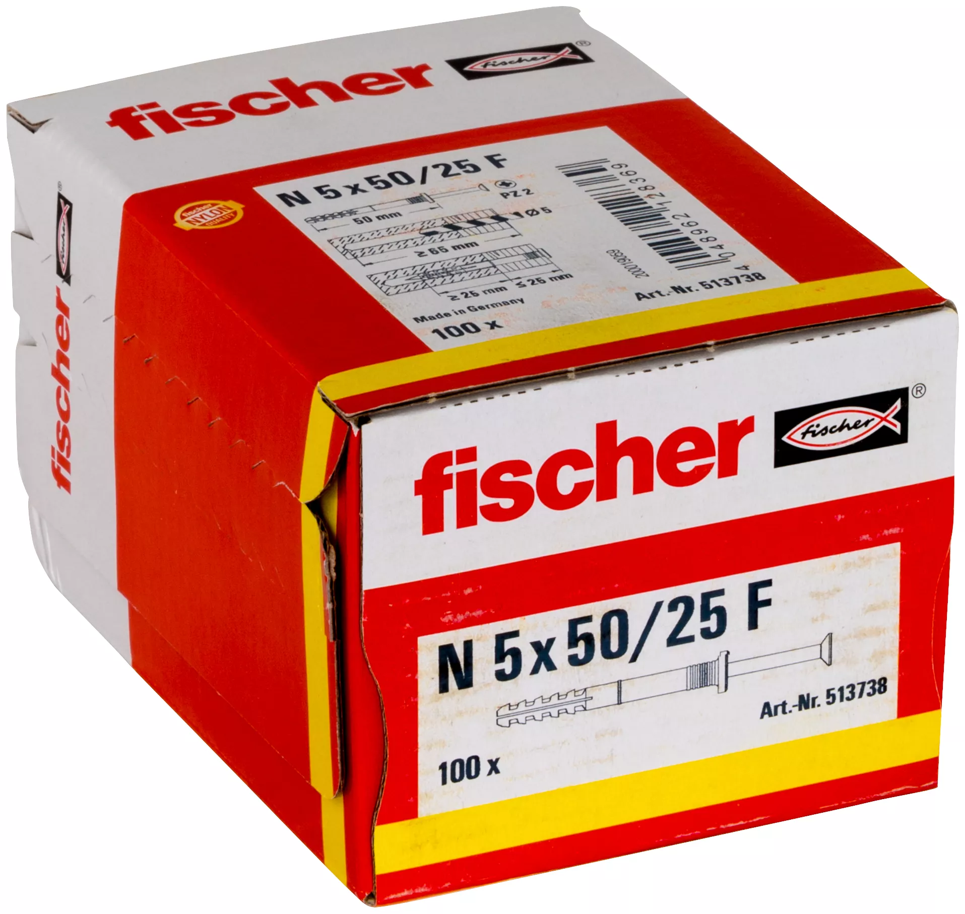 Fischer Гвоздевой дюбель N 5 x 50/25 F (100) (фото 11)