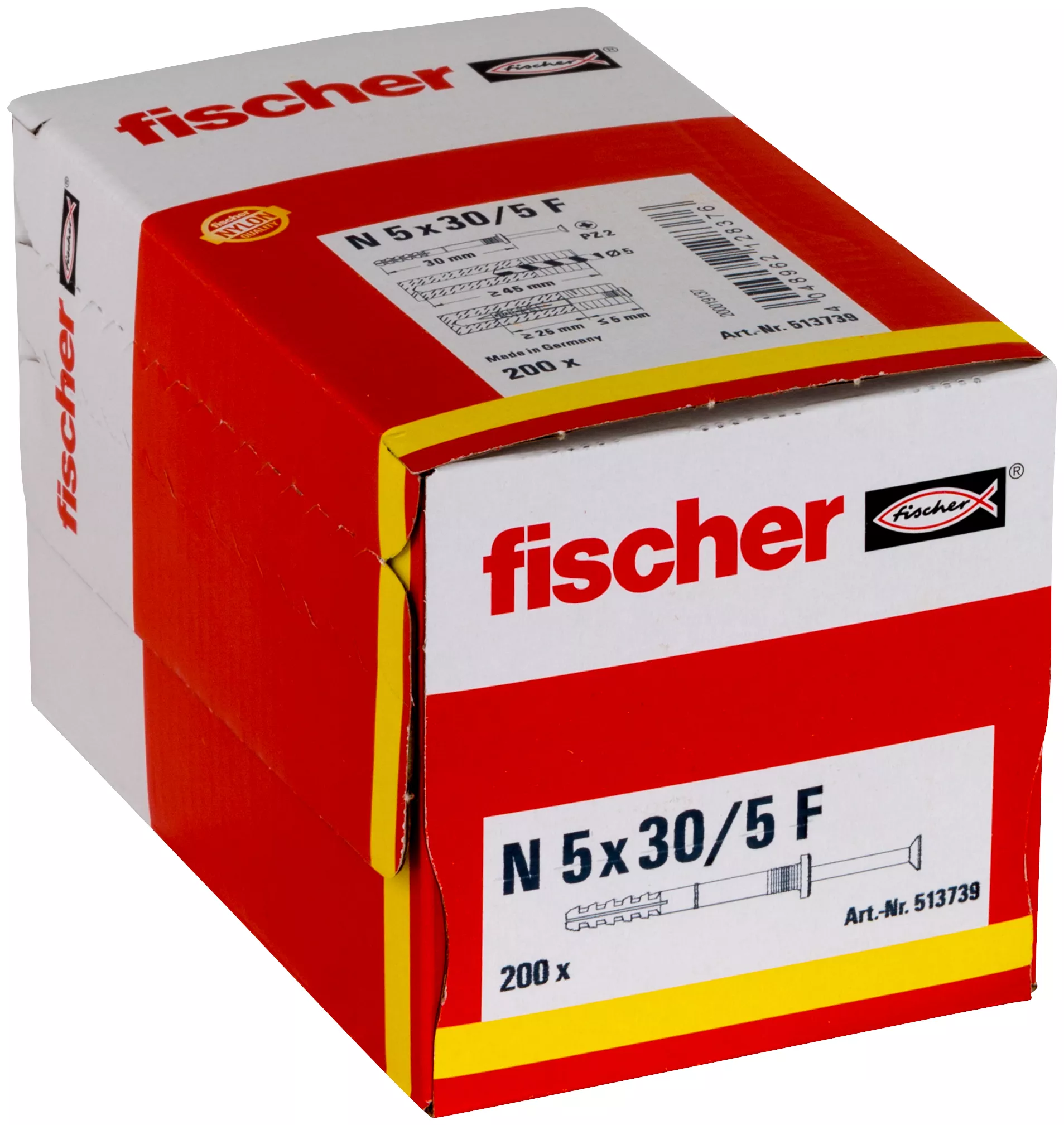 Fischer Гвоздевой дюбель N 5 x 30/5 F (200) (фото 11)