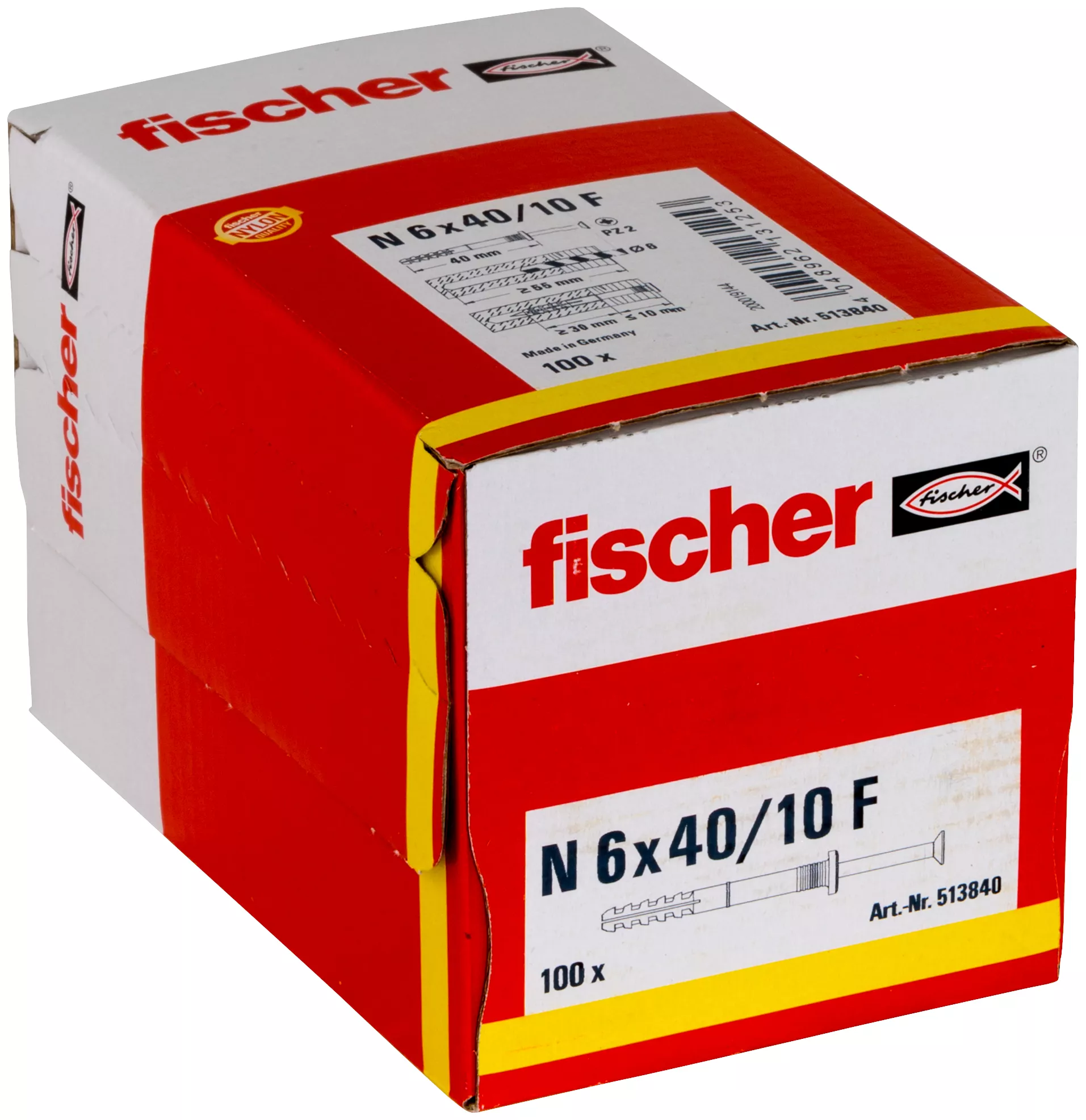 Fischer Гвоздевой дюбель N 6 x 40/10 F (100) (фото 13)