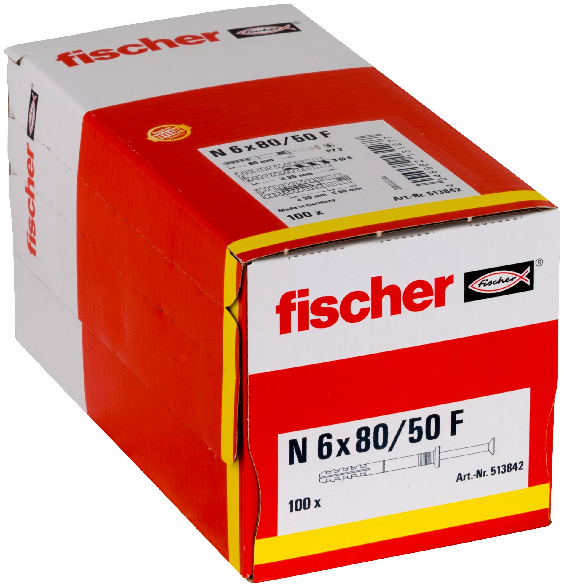 Fischer Гвоздевой дюбель N 6 x 80/50 F (100) (фото 11)