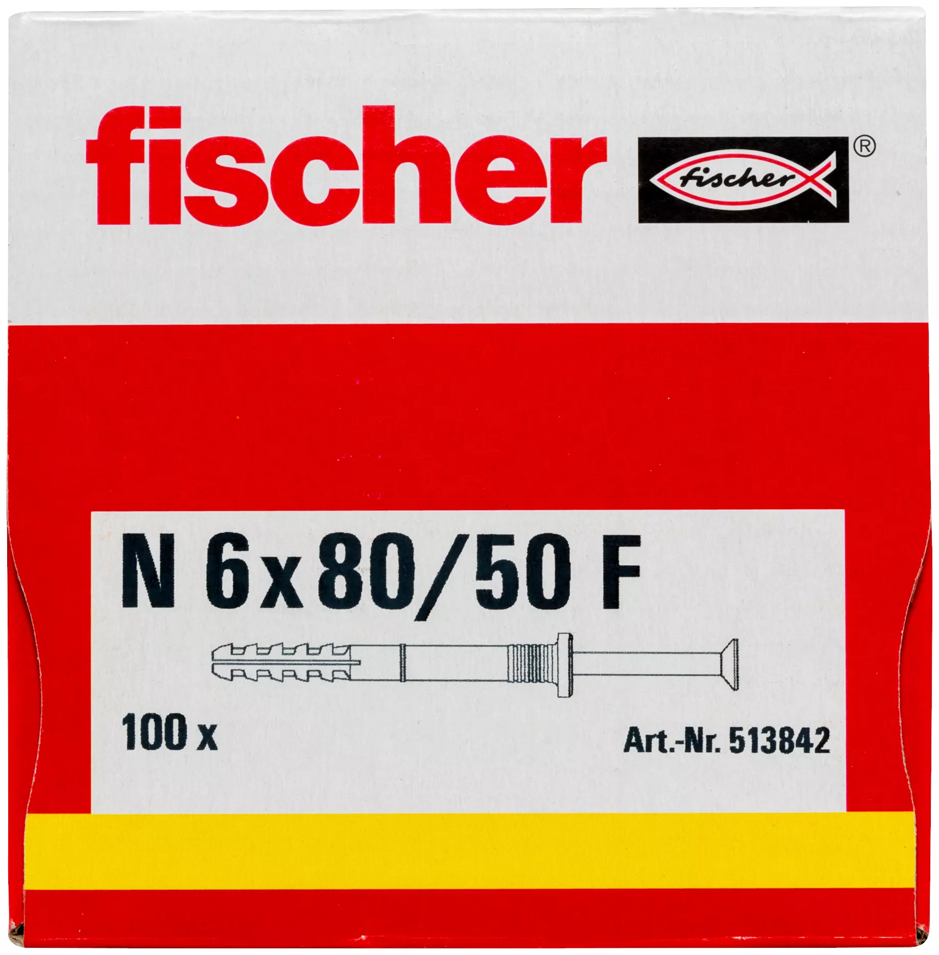 Fischer Гвоздевой дюбель N 6 x 80/50 F (100) (фото 13)