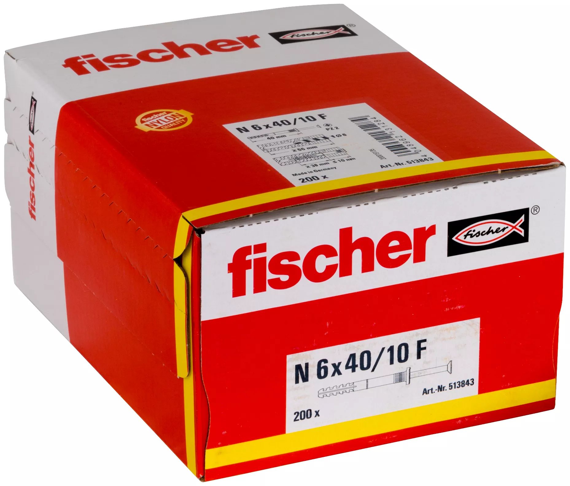 Fischer Гвоздевой дюбель N 6 x 40/10 F (200) (фото 2)