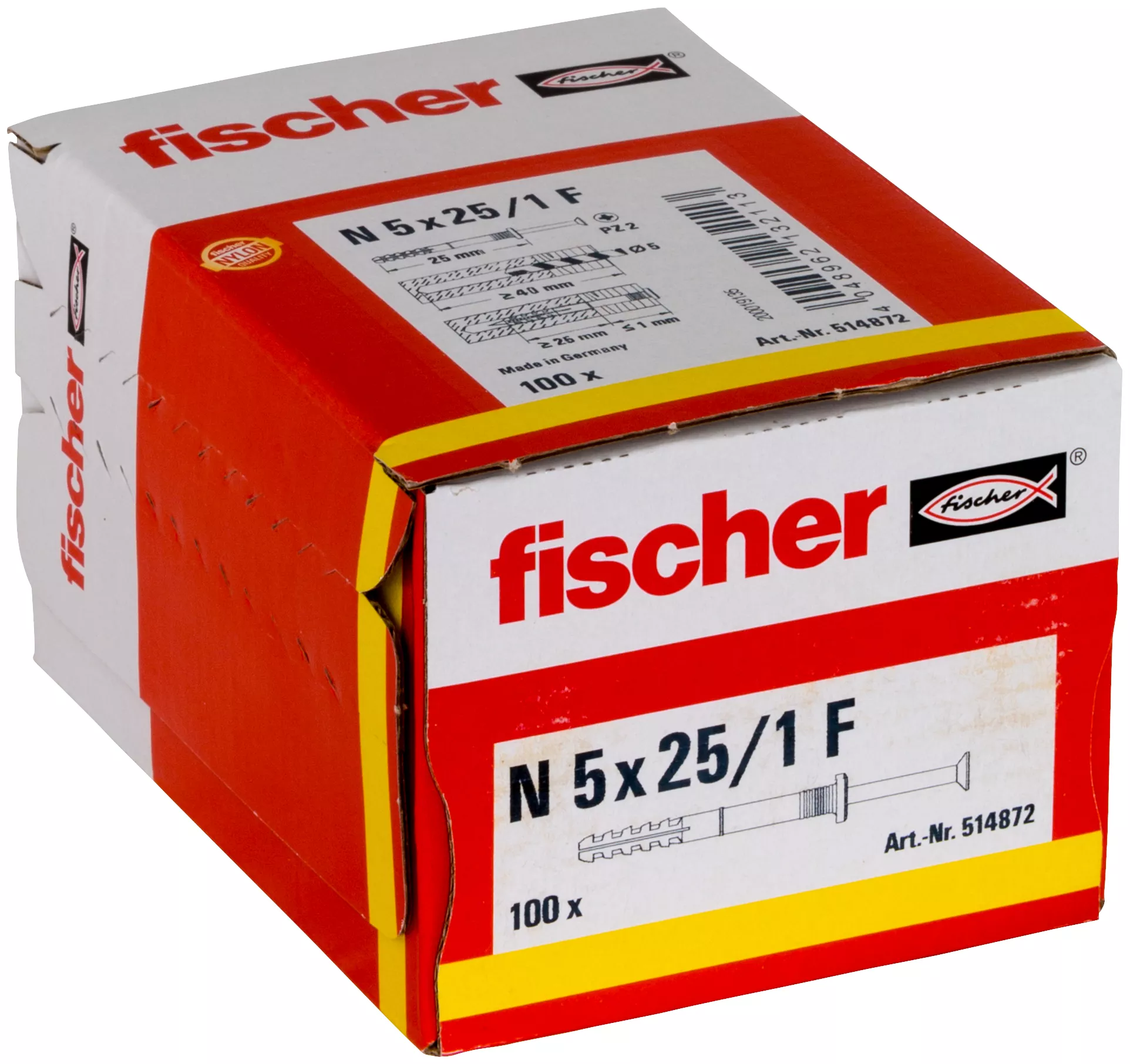 Fischer Гвоздевой дюбель N 5 x 25/1 F (100) (фото 11)