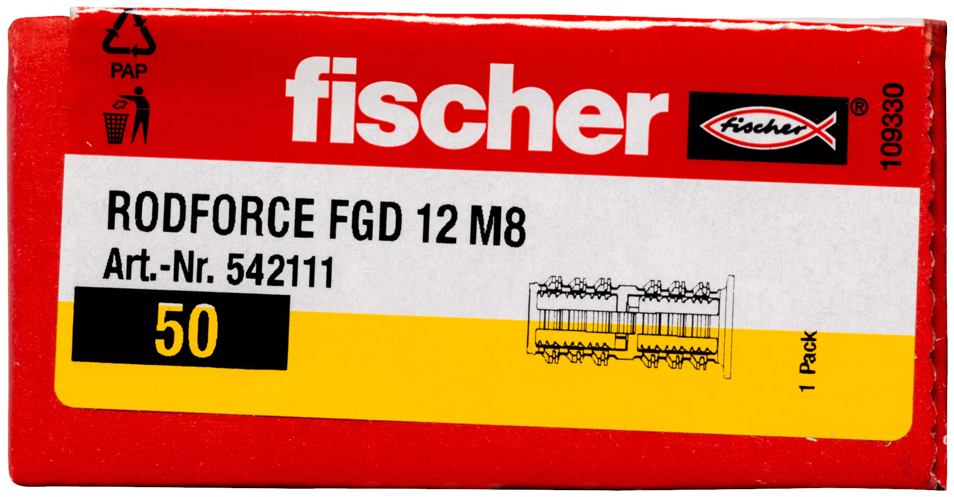 Fischer Дюбель для монтажа резьбовых шпилек RODFORCE FGD 12 M8 (фото 4)