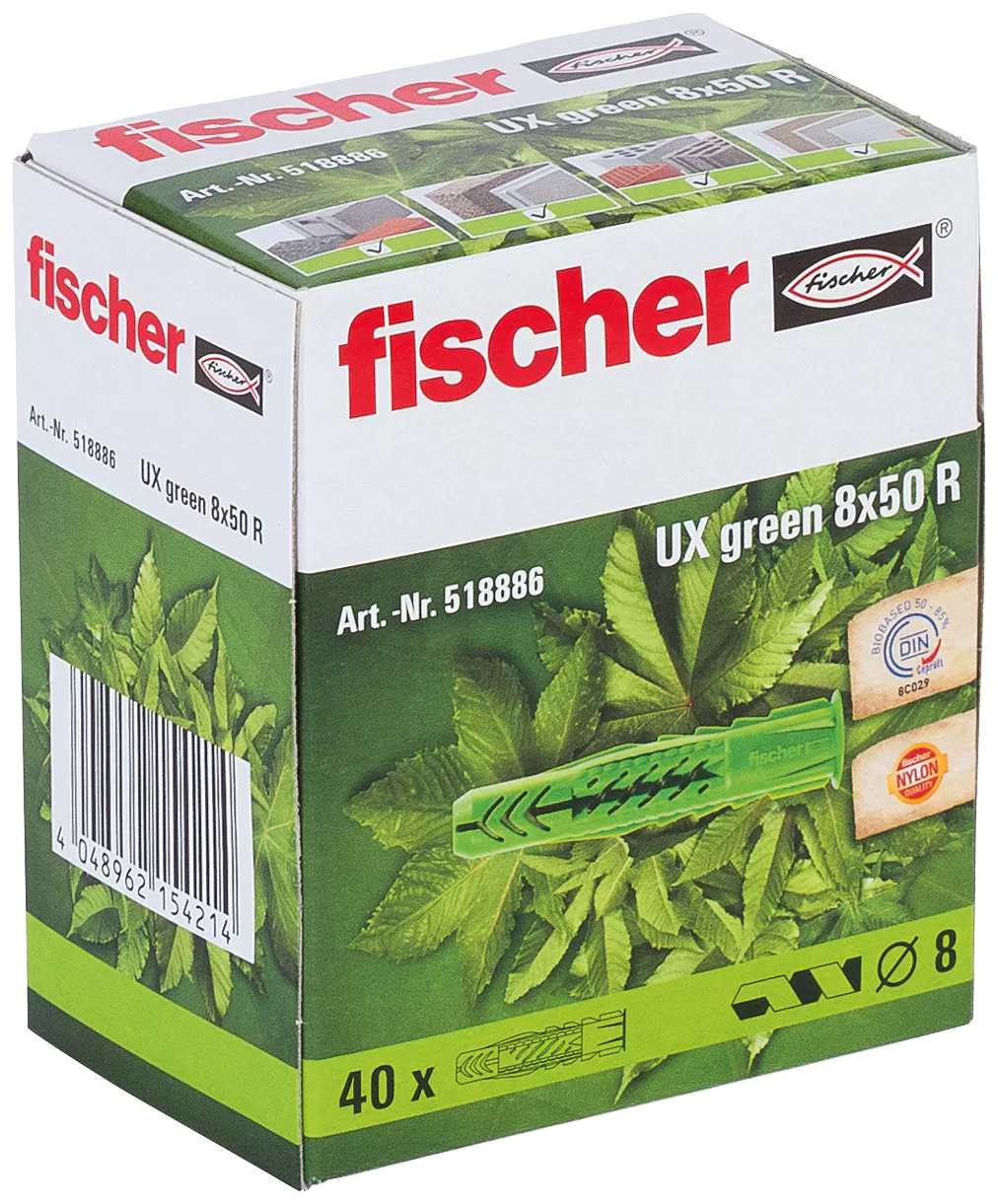 Fischer Универсальный дюбель UX GREEN 8 x 50 R (фото 2)