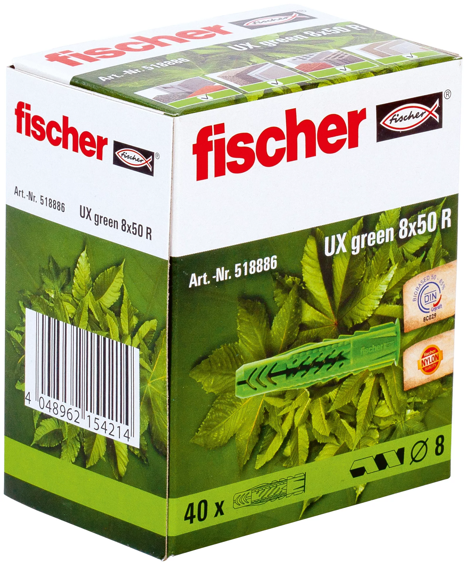 Fischer Универсальный дюбель UX GREEN 8 x 50 R (фото 3)