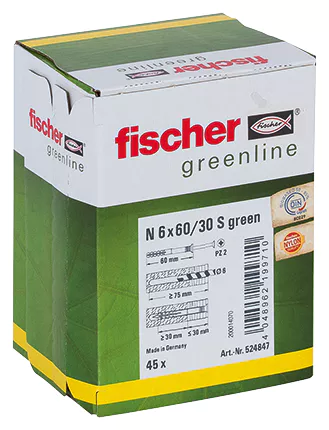 Fischer Гвоздевой дюбель N GREEN 6 x 60/30 S (фото 10)