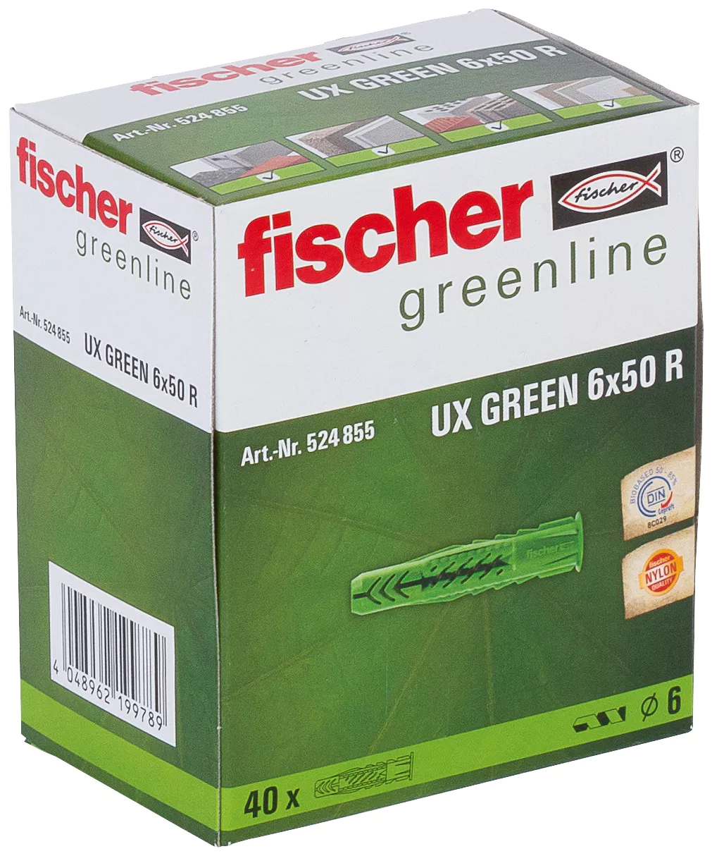 Fischer Универсальный дюбель UX GREEN 6 x 50 R (фото 2)