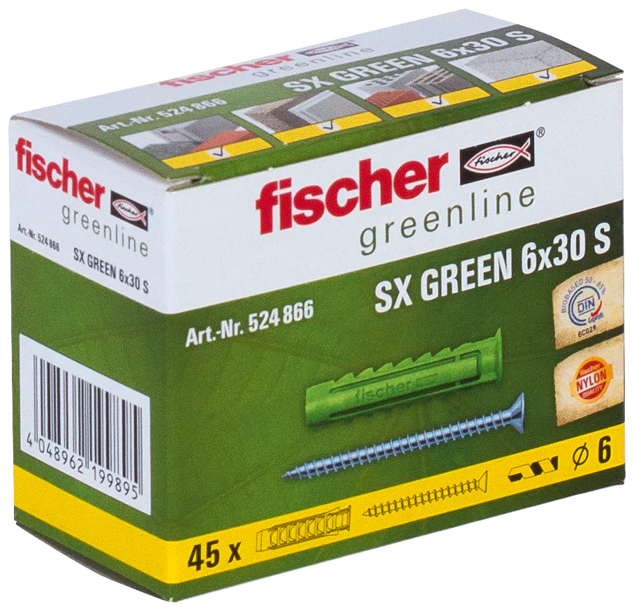 Fischer Универсальный дюбель SX GREEN 6 x 30 S (фото 2)