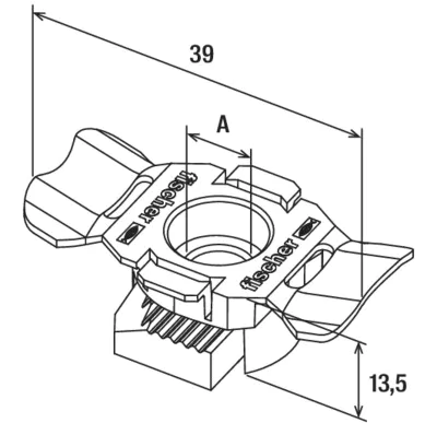 Fischer Гайка для шины FSM Clix P 10 (фото 6)