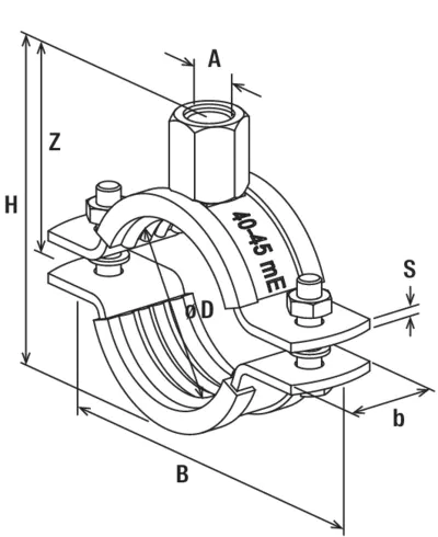 Fischer Трубный хомут FRSM 131 - 137 M10/M12 (фото 4)