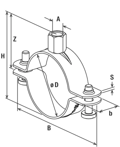 Fischer Трубный хомут FRSN 123 - 128 M8/M10 (фото 3)