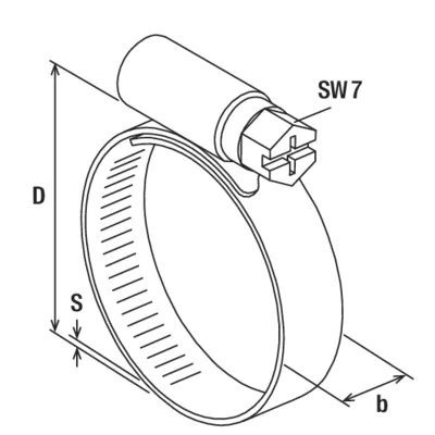Fischer Хомут для монтажа шлангов SGS 9 W2 110 -130 (фото 3)